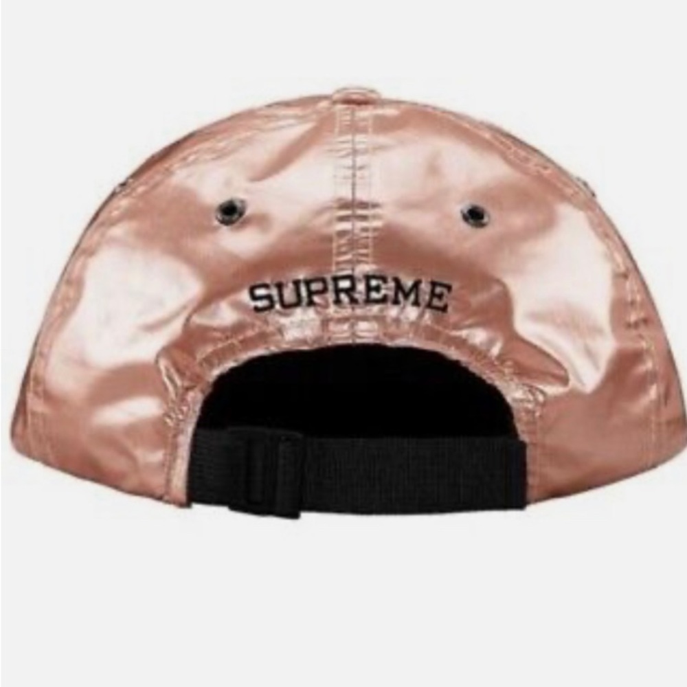 Supreme/The North Face 6 panel rose gold metallic hat NWT - Picture 2 of 10